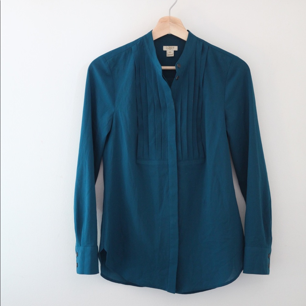 J. Crew Pleated Button Down